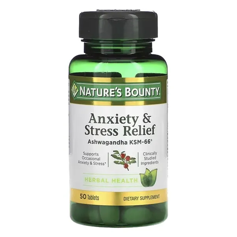 Nature’s Bounty Anxiety & Stress Relief Ashwagandha 50 Tablets