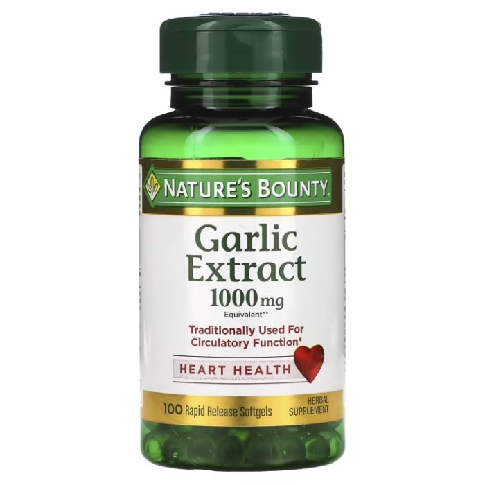 Nature’s Bounty Garlic 1000mg 100 Softgels