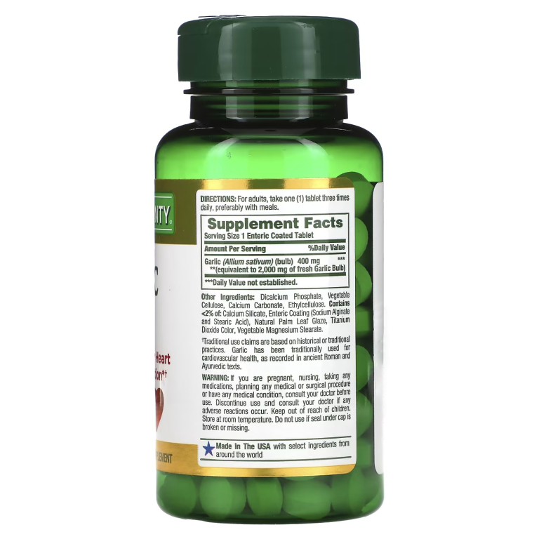 Nature’s Bounty Garlic 2000mg – 120 Tablets - Image 2
