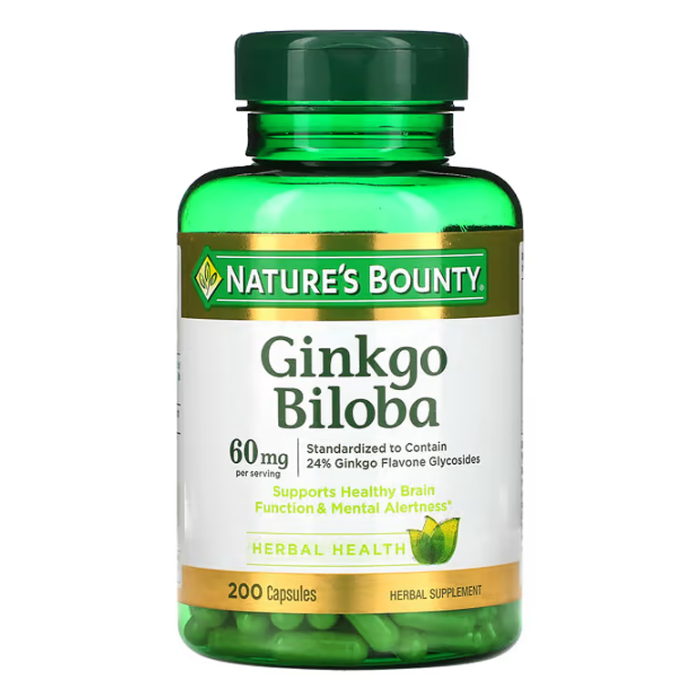 Nature’s Bounty Ginkgo Biloba 60 mg – 200 Capsules