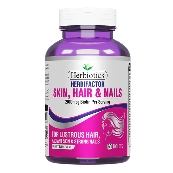 Herbifactor Skin Hair and Nail 2000mcg Biotin 30 Tablets - Image 2