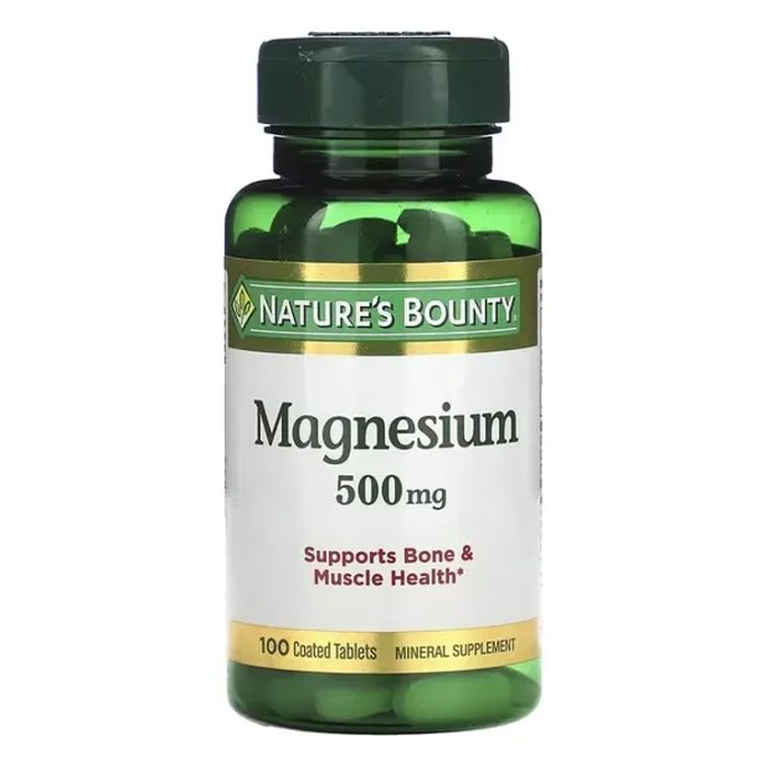 Nature’s Bounty Magnesium 500mg – 100 Coated Tablets