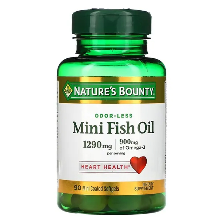 Nature's Bounty Mini Fish Oil 1290mg Per Serving 90 Softgels