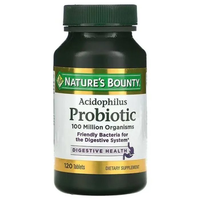 Nature’s Bounty Acidophilus Probiotic – 120 Tablets