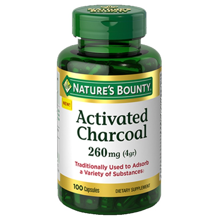 Nature’s Bounty Activated Charcoal 260 mg – 100 Capsules