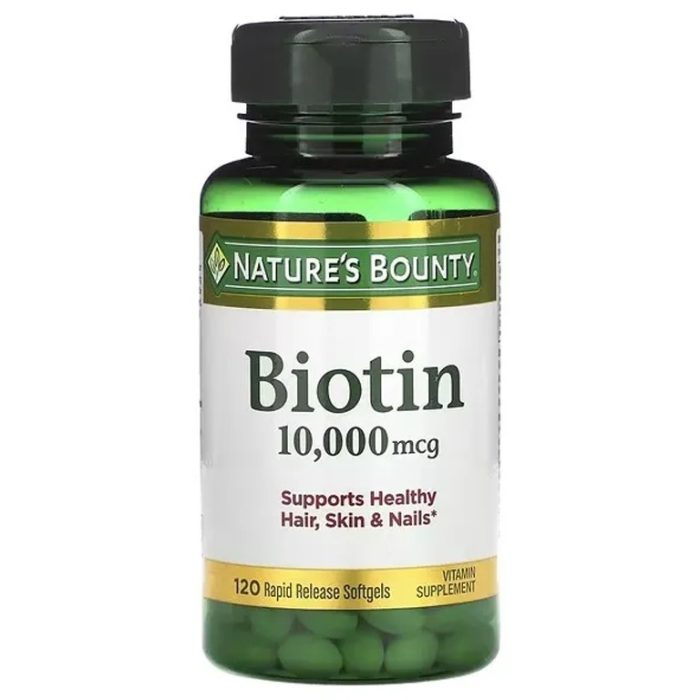 Nature’s Bounty Biotin 10,000 mcg – 120 Rapid Release Softgels
