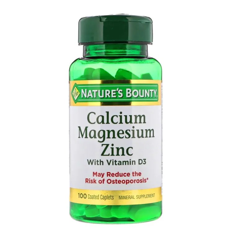 Nature’s Bounty Calcium Magnesium Zinc – 100 Coated Caplets