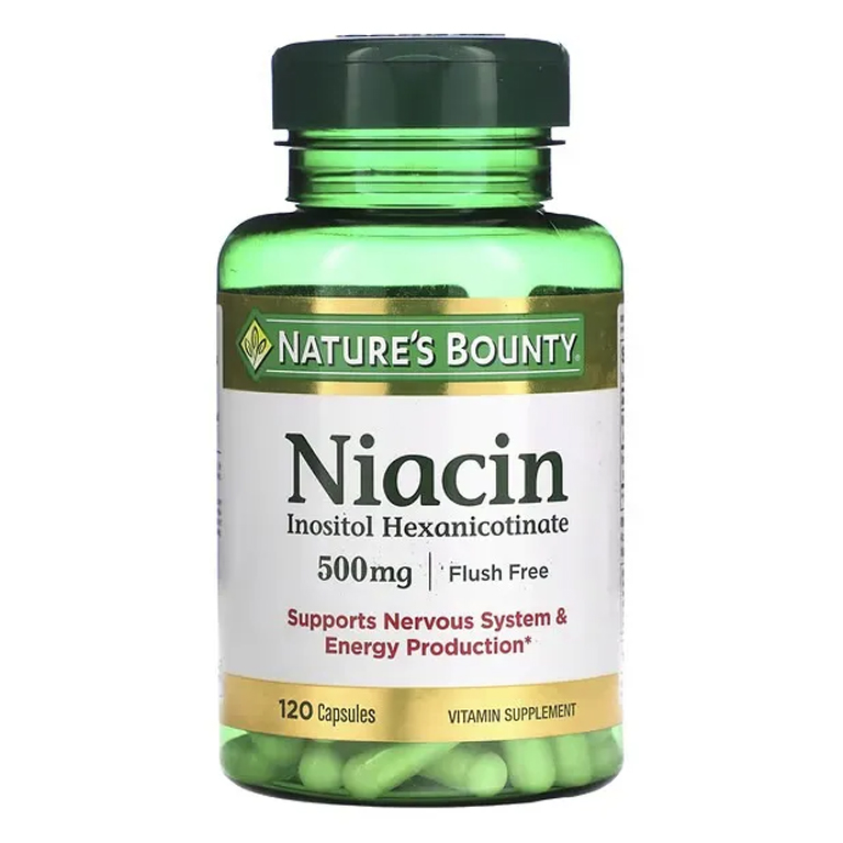 Nature’s Bounty Flush Free Niacin 500 mg – 120 Capsules