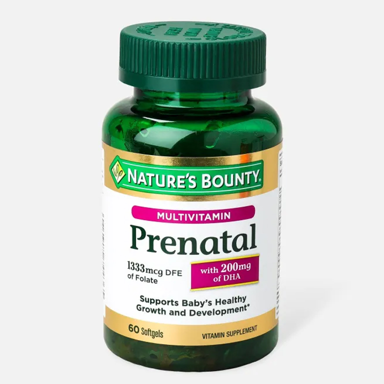 Nature’s Bounty Prenatal Multivitamin with 200 mg DHA – 60 Softgels