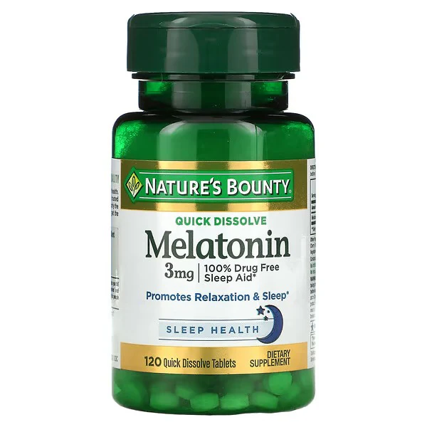 Nature’s Bounty Melatonin 3mg – 120 Tablets quick dessolved