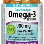 Webber Naturals Omega 3 Triple Strength 900 mg – 80 Softgels
