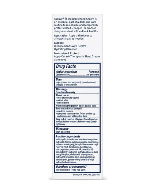 CeraVe Therapeutic Hand Cream – 85 g - Image 4