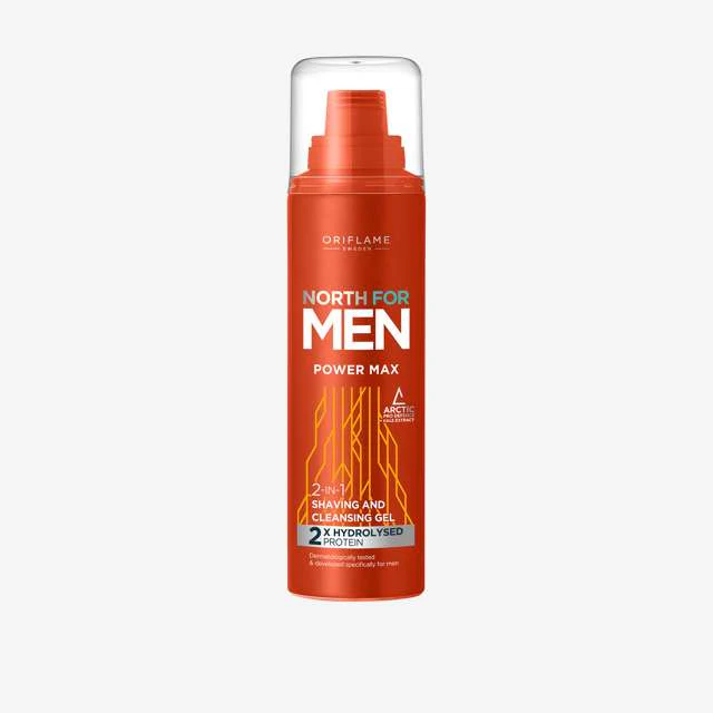 Oriflame North For Men PowerMax 2-in-1 Shaving and Cleansing Gel (200ml)