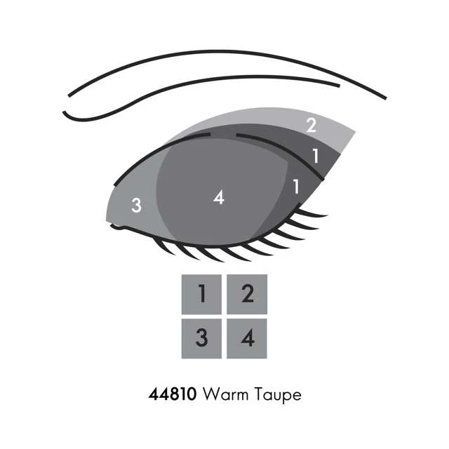 Oriflame The One Make Up Pro Eyeshadow Quad (Warm Taupe) - Image 3