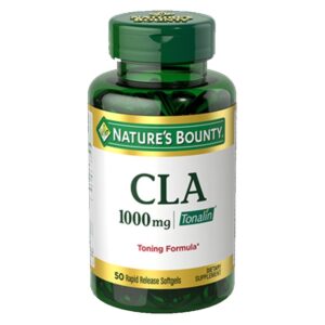 Nature's Bounty CLA 1000mg Tonalin Softgels for Fat Metabolism and Muscle Toning