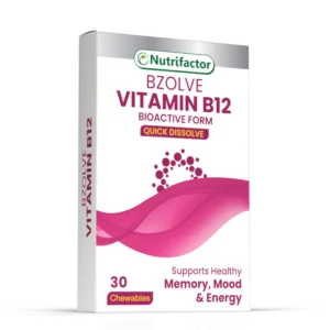 Nutrifactor BZOLIVE Vitamin B12 Bioactive Form Quick Dissolve 30 Chewables