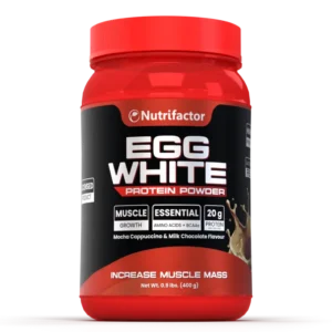 Nutrifactor Egg White Protein Powder 20g Protein Mocha Cappuccino Milk Chocolate 400g