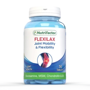 Nutrifactor Flexilax Joint Mobility and Flexibility supplement with Glucosamine, MSM, Chondroitin and D3, 30 tablets