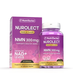 Nutrifactor NUROLECT NMN 300mg with CoQ10 30 Capsules for Healthy Aging
