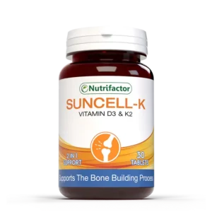 Nutrifactor Suncell-K Vitamin D3 K2 30 Tablets bottle