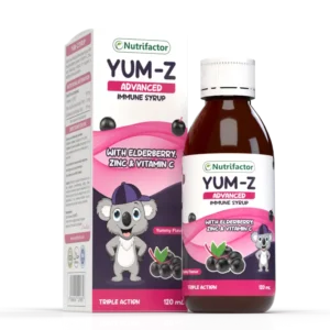 Nutrifactor YUM-Z Advanced Immune Syrup with Elderberry Zinc Vitamin C 120ml