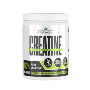 Herbiotics Creatine Monohydrate 300g 100% Pure Unflavoured Creatine Powder
