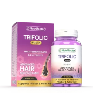 Nutrifactor Trifolic Women Advanced Hair Multivitamin with 24 nutrients, 30 tablets for thicker and fuller hair